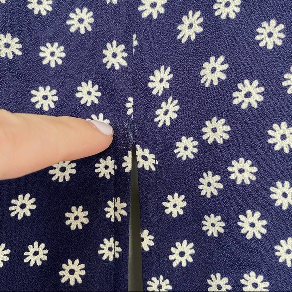 Reformation Navy Polka Dot Midi Dress Sz 0 - Picture 7 of 8